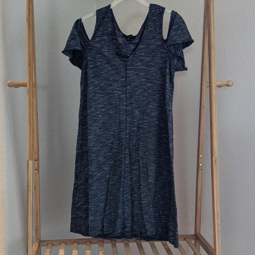 Blue cold shoulder sanctuary dress